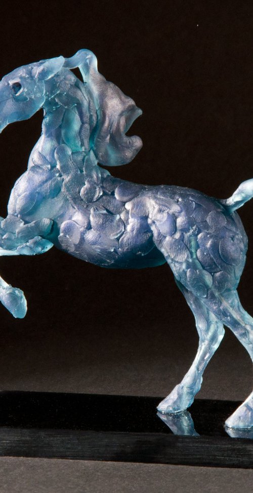 Running Horse - Blue Roan. by Holly Bennett