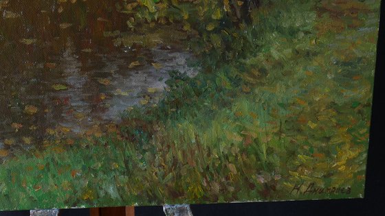 Silence Of Autumn - river autumn landscape painting