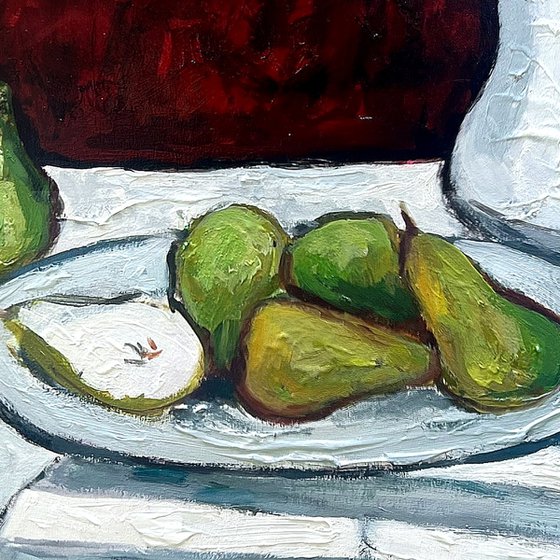 Pears, Milk Jug and Cloth