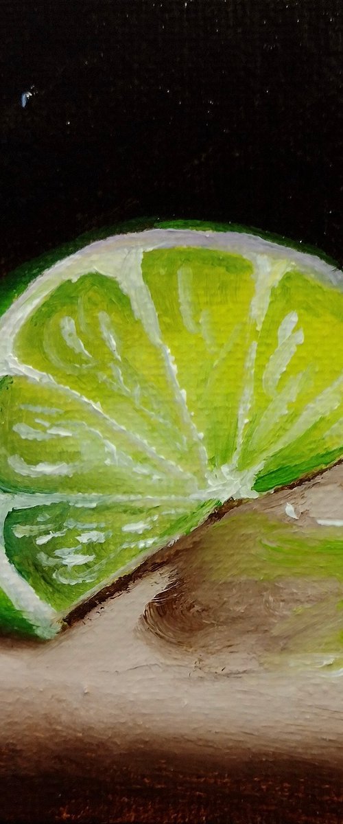 Little lime slice still life by Jane Palmer Art