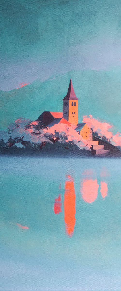 DAWN ON LAKE BLED by Roni Giani