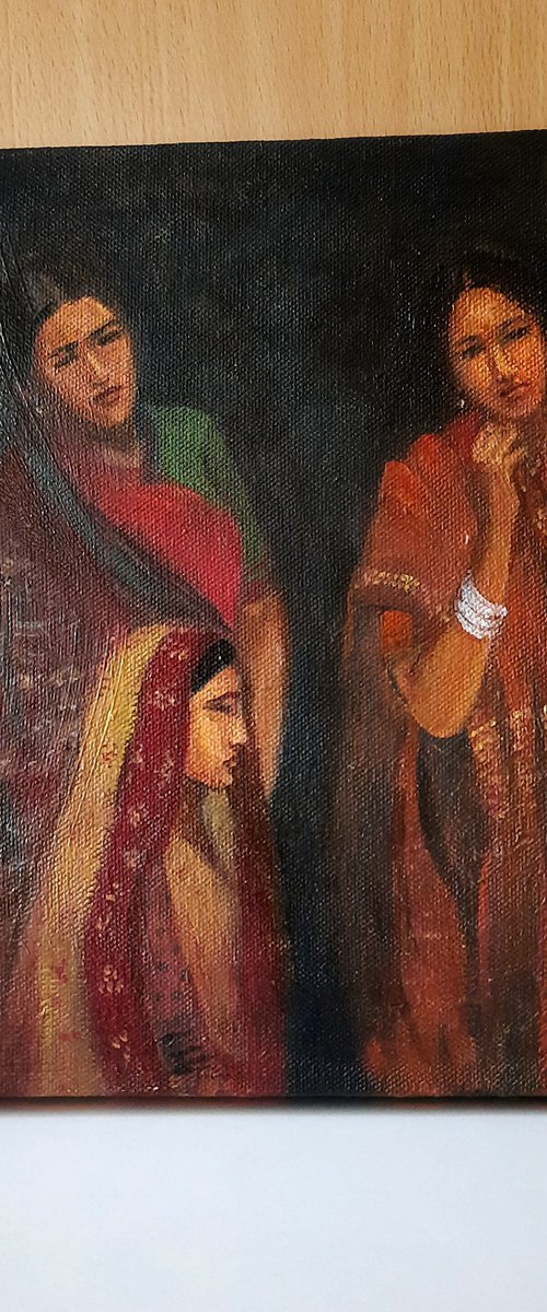 Three Rustic Women of India by Asha Shenoy