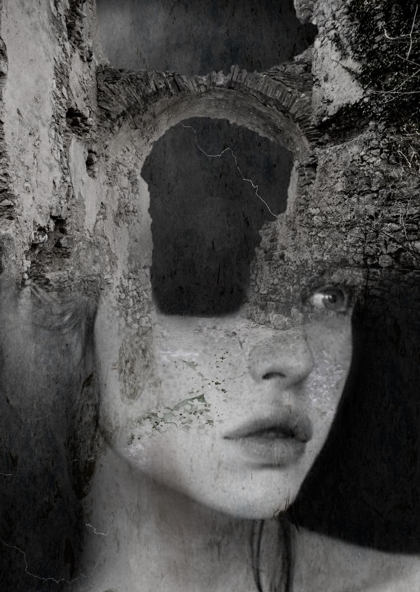 Illustrative Portrait Photograph By Srdjan Jevtic, 31 X 43", Archaic, Original Artwork