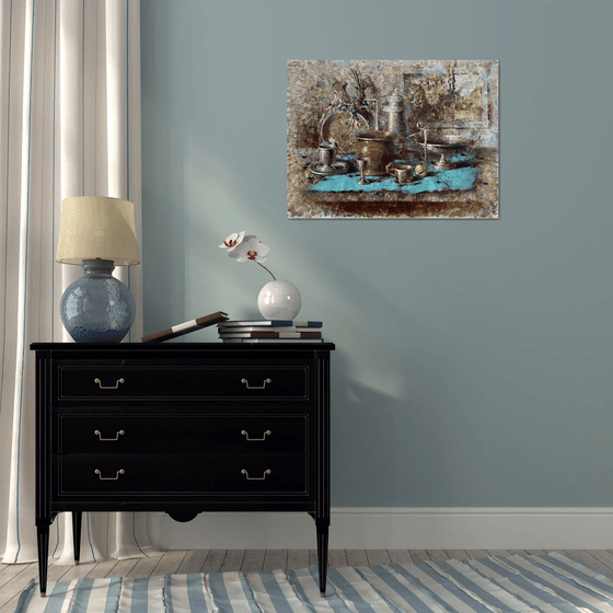 Silver Turquoise Moody Kitchen