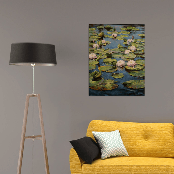 "Dance of petals on the water"