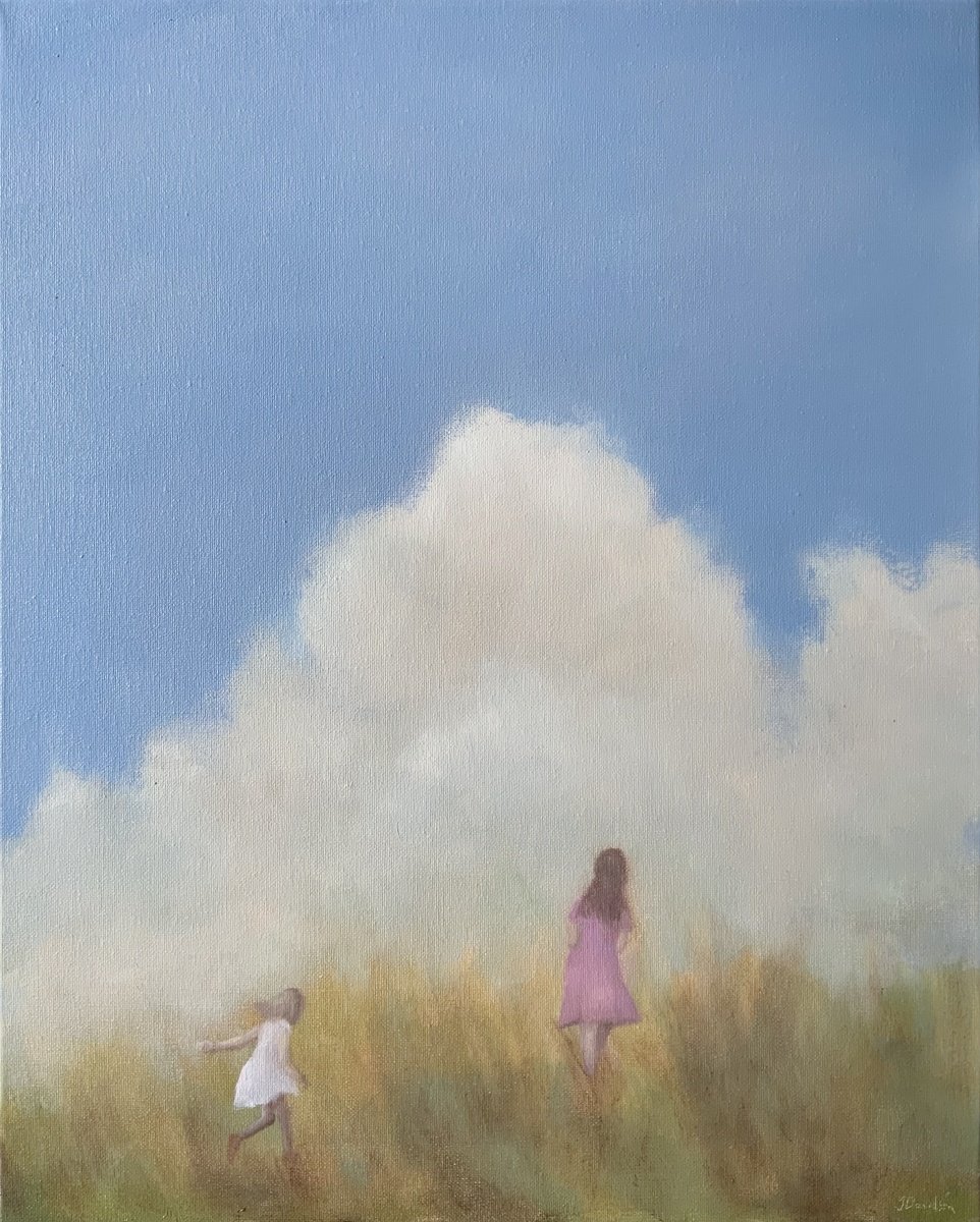 Impressionistic Landscape Oil Painting By Jessica Davidson, 16 X 20, At The Lookout, Original Artwork