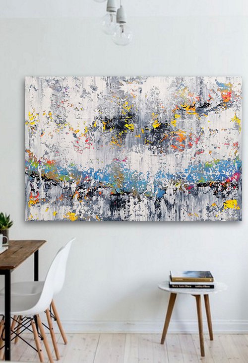 150x100cm. / abstract painting / Abstract 2197 by Alex Senchenko
