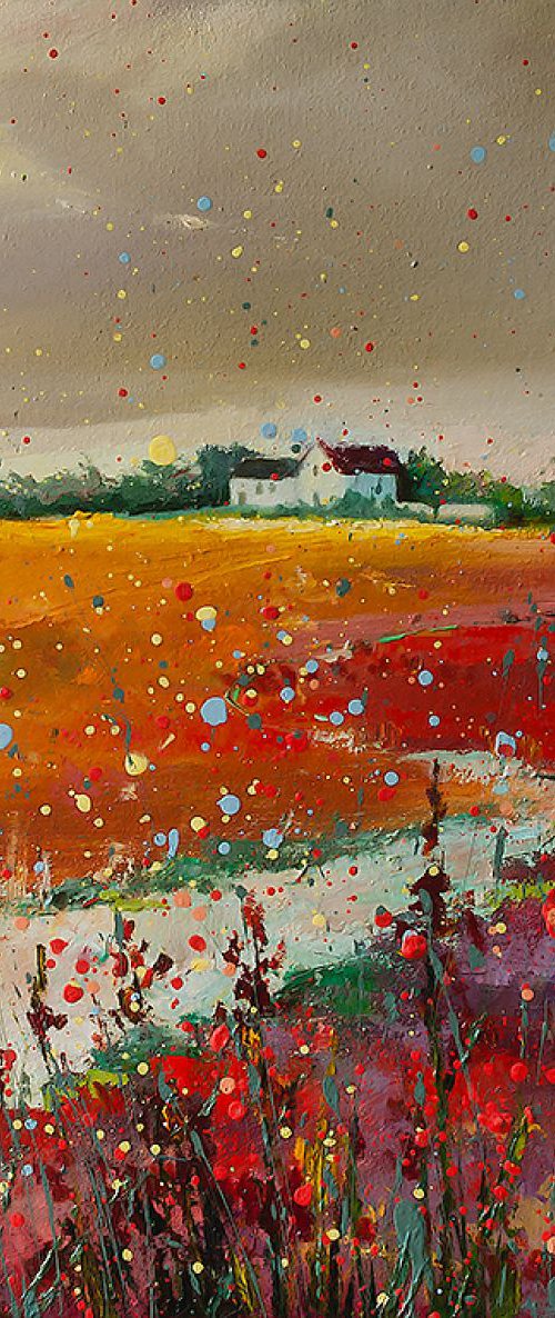 'Red Field after Storm' by Ewa Czarniecka