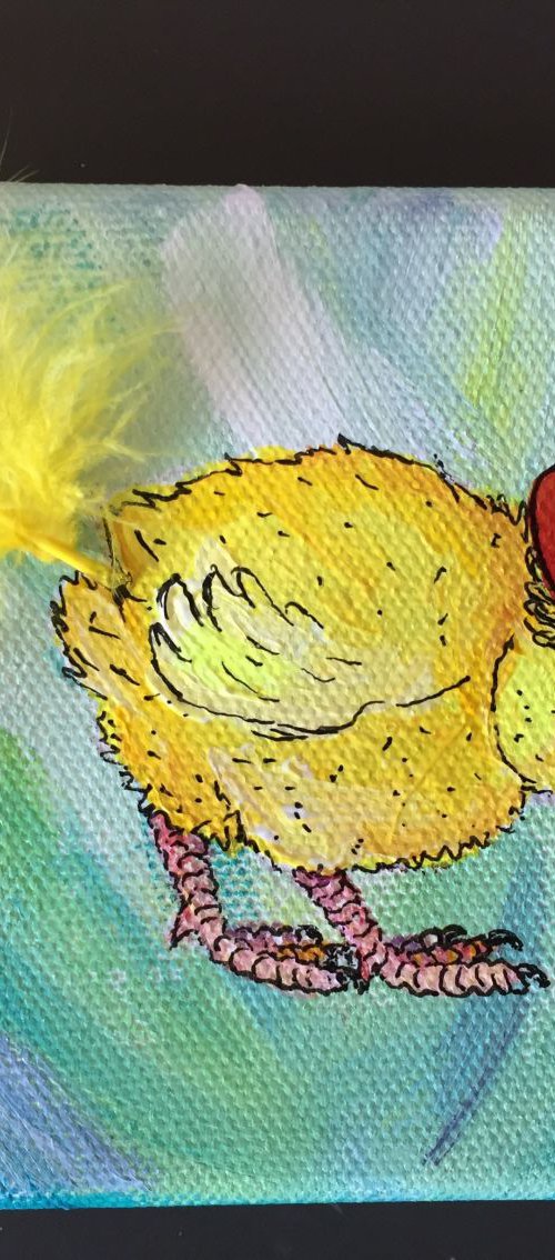 Chick with a baseball cap by Lena Smirnova