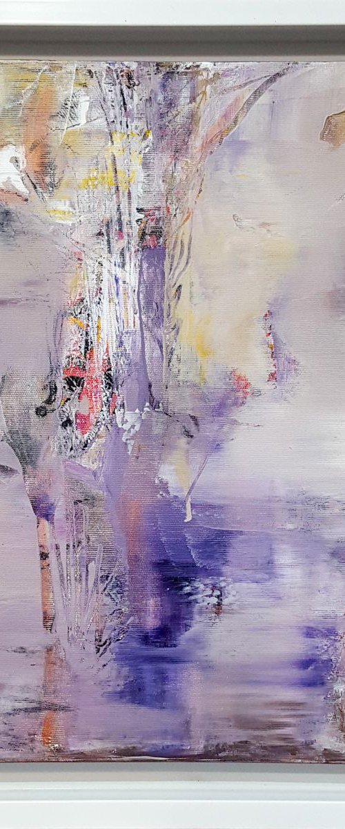 Superbe framed abstract still life eternity flowers by romanian painted O KLOSKA by Kloska Ovidiu
