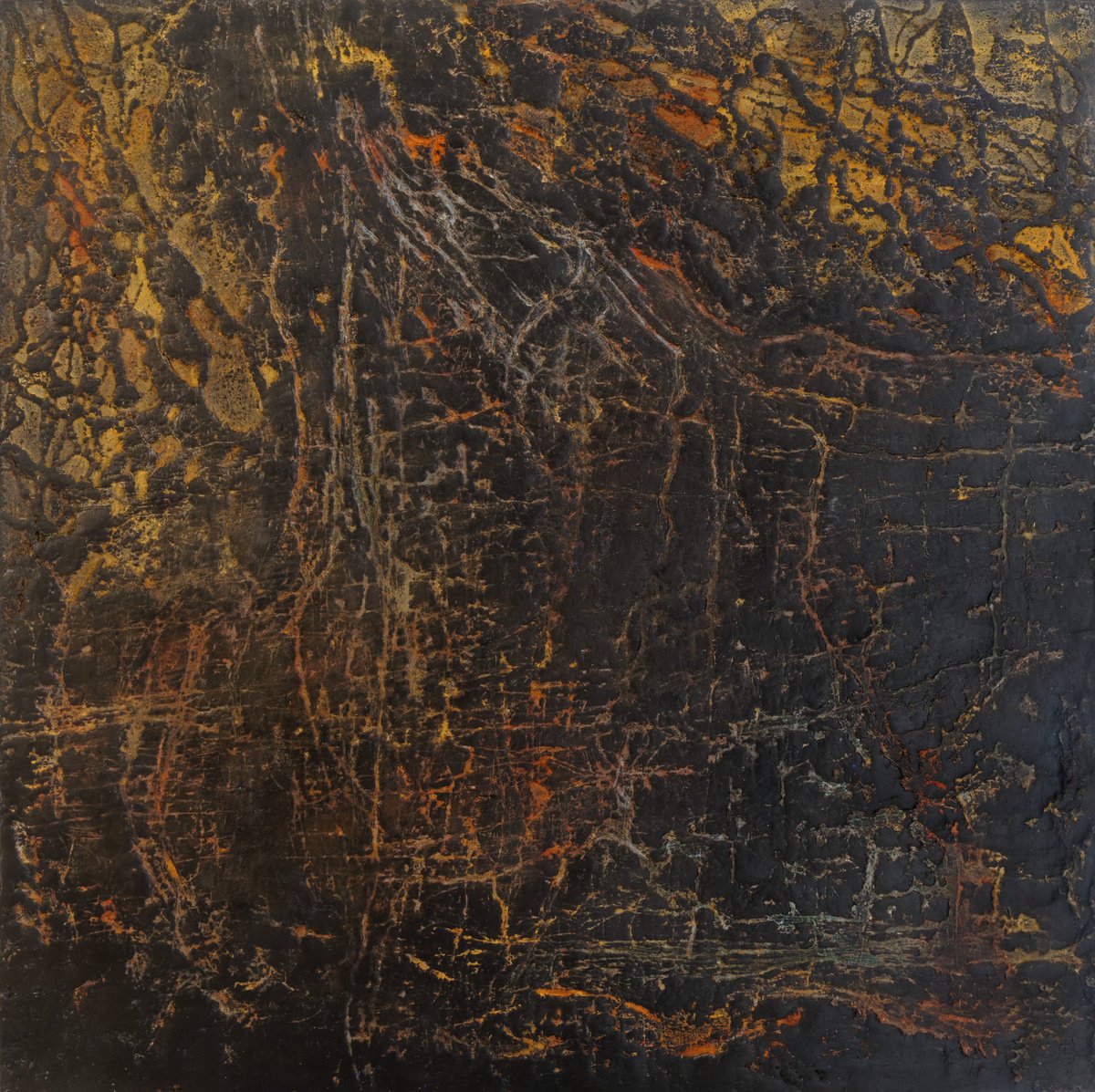 Abstract Oil Painting By Martin Sieverding, 31 X 31", Untitled, Original Artwork