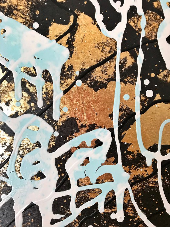 Gold Inside Me - Black Painting