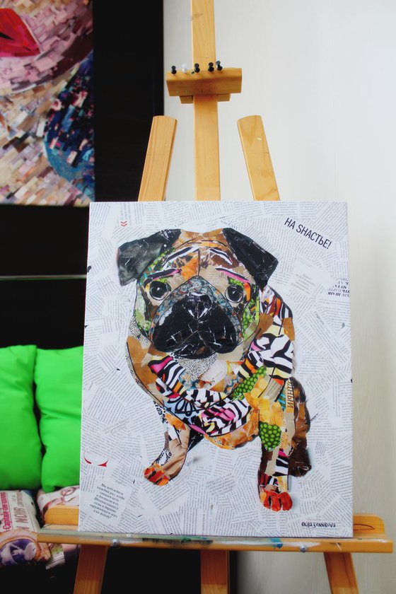 Pug/Collage/Free shipping