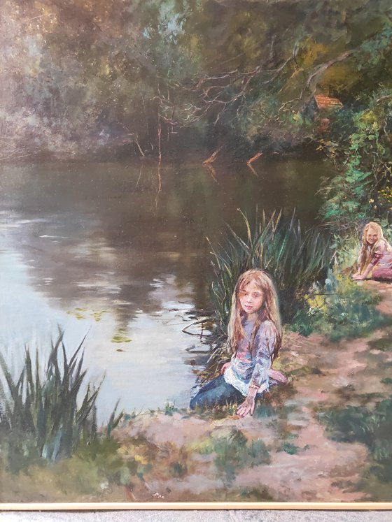 "Two Sisters on a small pond " by Olga Tsarkova