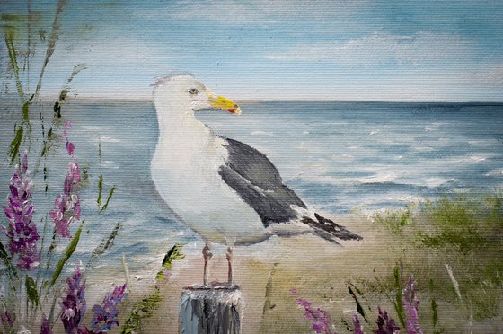 ''The Seagull" oil painting on canvas
