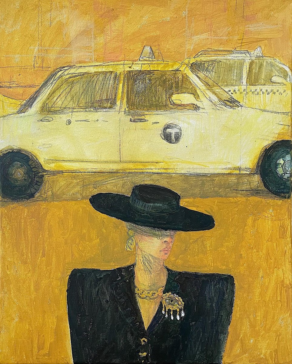 Impressionistic Portrait Acrylic Painting By Anastasia Mazur-Skrobova, 16 X 20, Schiaparelli, Original Artwork