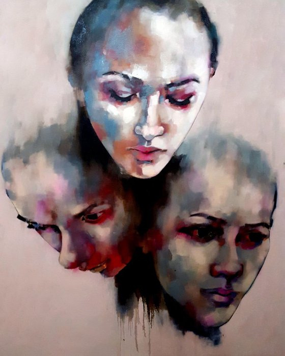 2-16-17 heads Oil painting by Thomas Donaldson | Artfinder