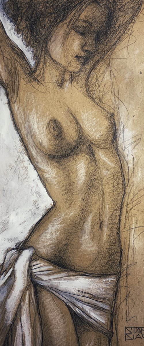 Nude with veil by Vincenzo Stanislao