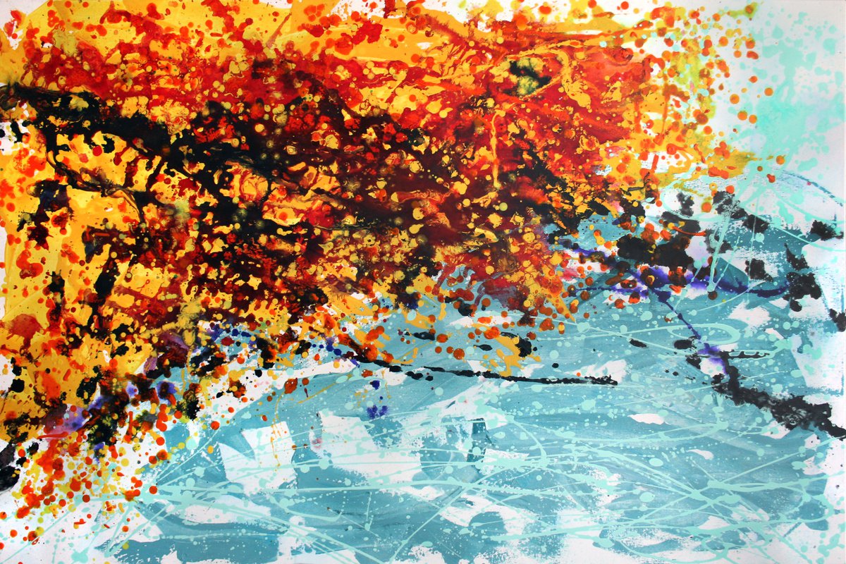 Expressive Painting , Light Touch Of Autumn By Salana Art / Svetlana Samovarova, 47 X 31, Artwork For Sale On Artfinder
