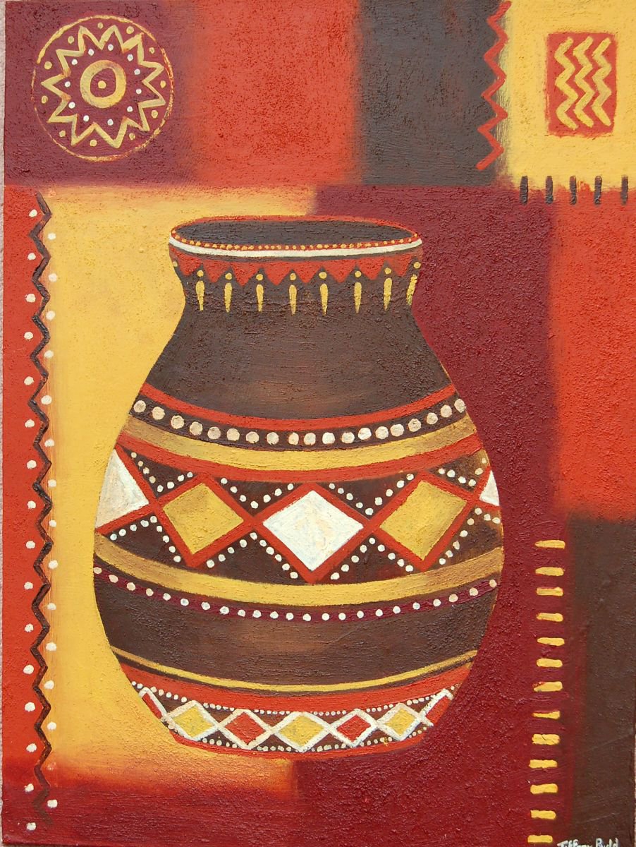 African Vase 2 Acrylic painting by Tiffany Budd Artfinder