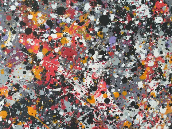 CONTEMPORARY J.POLLOCK style on CANVAS by M.Y.