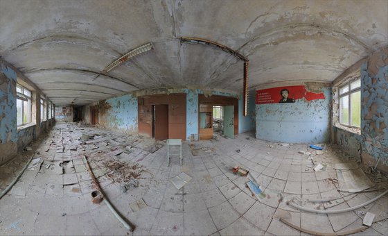 #84. Pripyat School Hall 1 - XL size