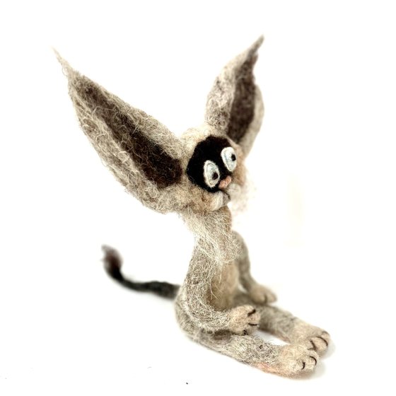 Mister GREY, felted wool cat