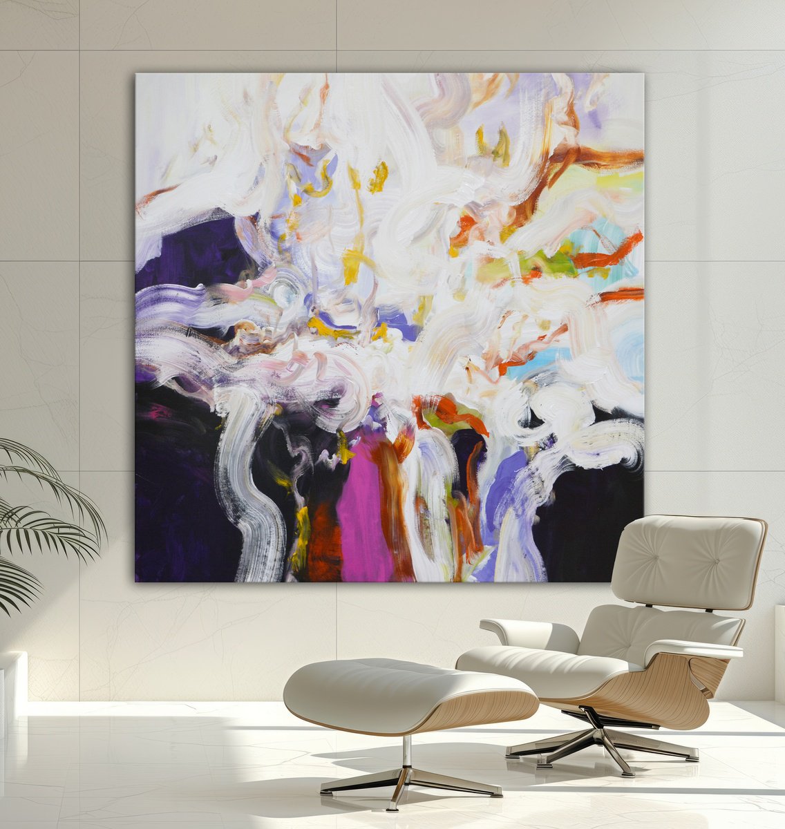 Abstract Acrylic Painting By Andrada Anghel, 54 X 54, I