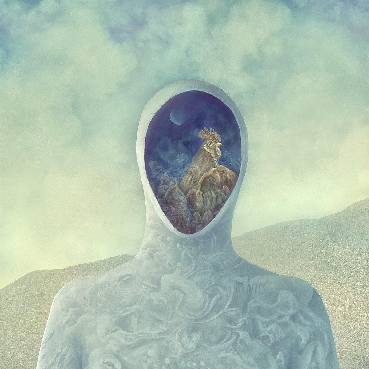 Surrealistic Portrait Photograph By Nikolina Petolas, 33 X 33", The Fog Seller, Original Artwork