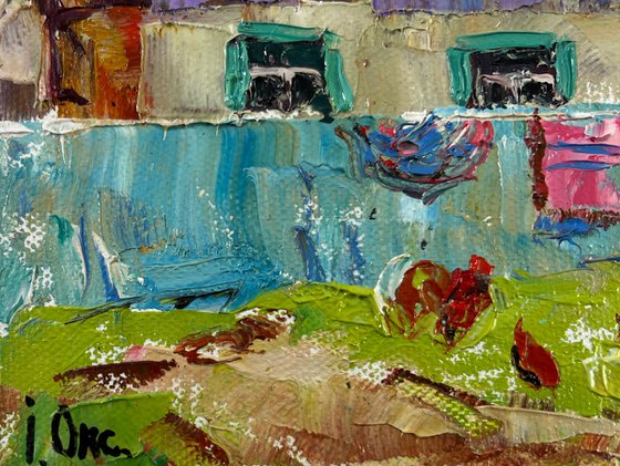 Yard in Sunset Light