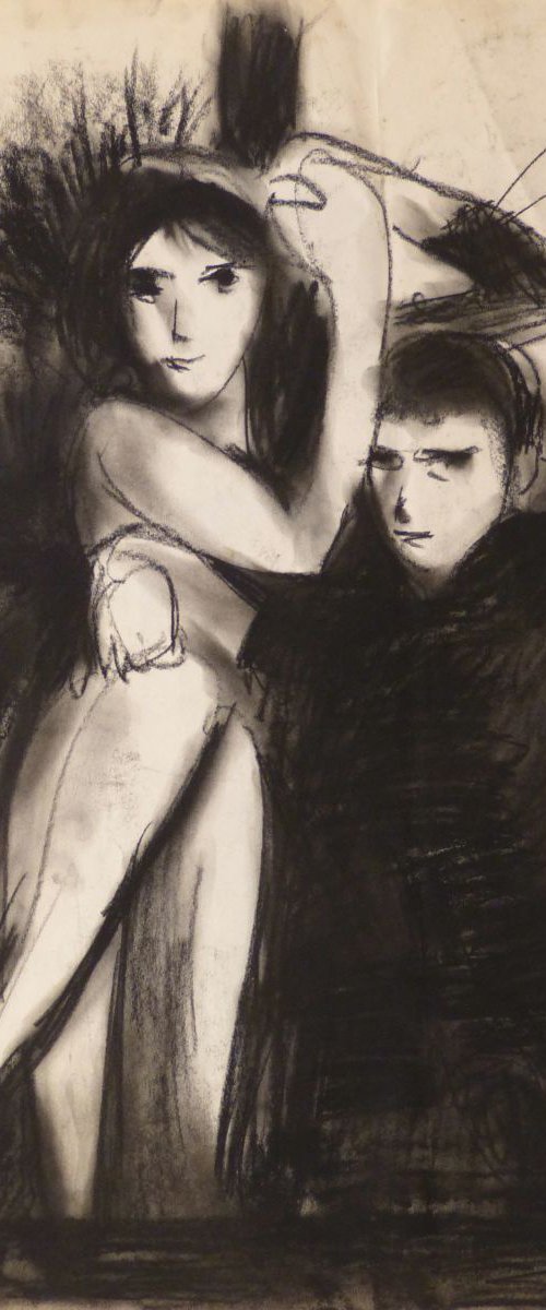 Marriage, pastel on paper 65x49 cm by Frederic Belaubre