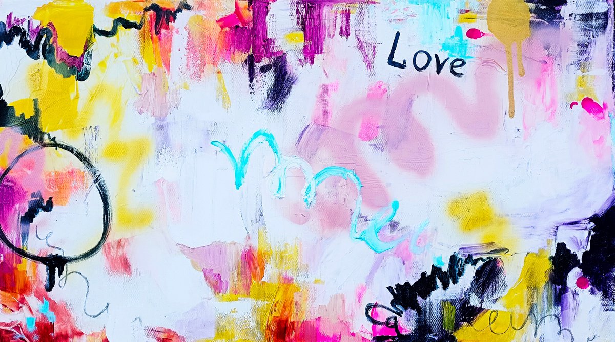 Abstract Painting By Evgenia Smirnova, 28 X 16, Hello Summer!, Original Artwork