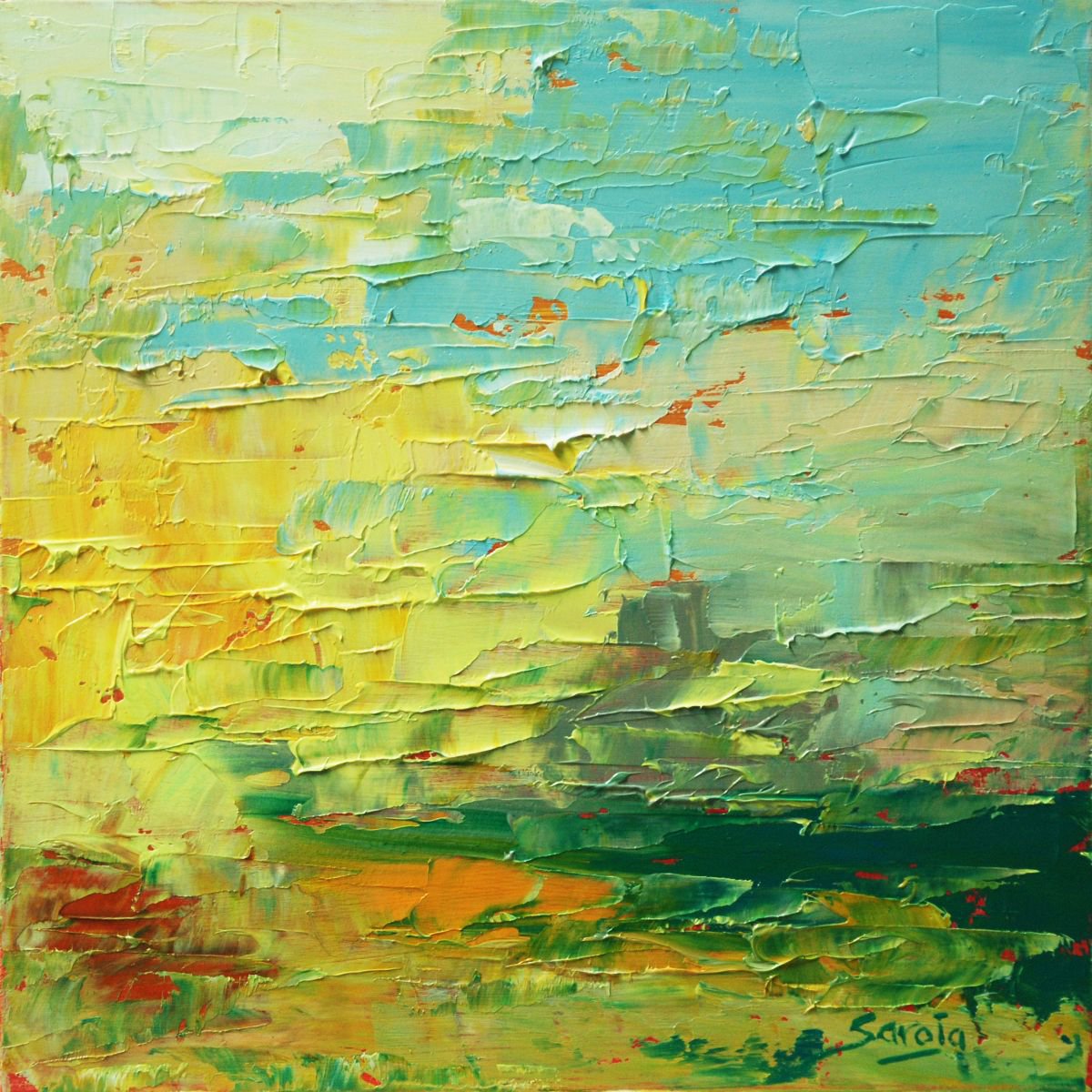 New Day (Ref#:1274-19Q) By Saroja Van Der Stegen, 9 X 9, Artwork For Sale On Artfinder