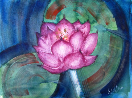 Magenta Pink Lotus Flower