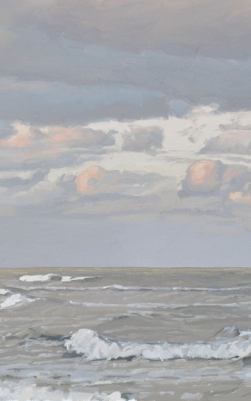 Seascape, evening light by ANNE BAUDEQUIN