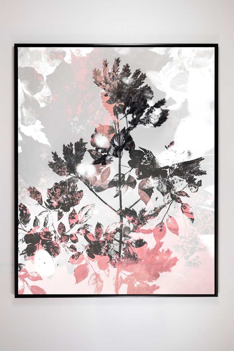 Botanical Painting By Teis Albers, 39 X 47", Hunter Gatherer, Original Artwork