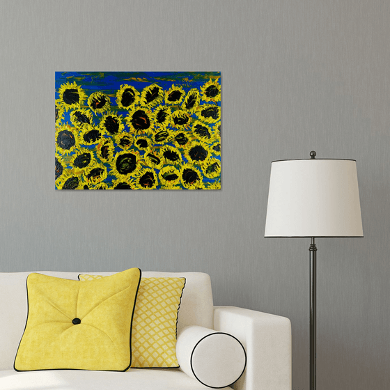 Blooming sunflowers 6