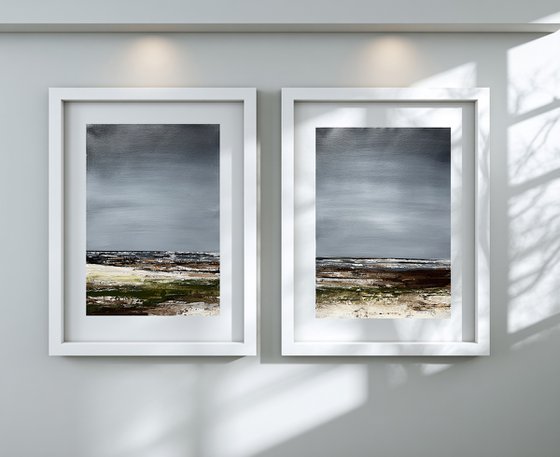 Coastal Fields in Grey Light