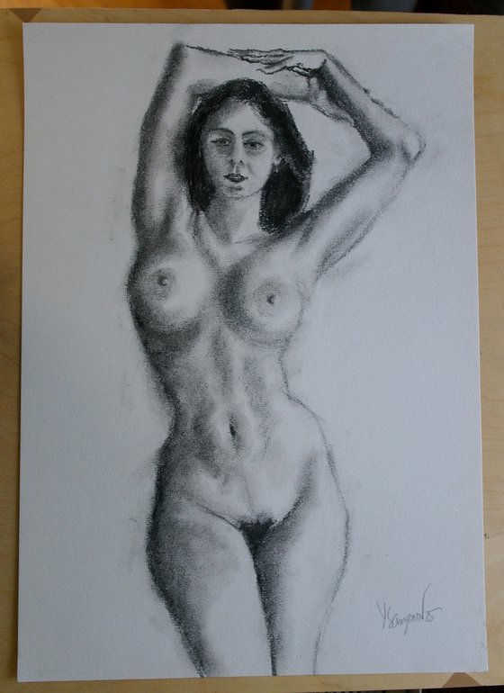 Female Figure #62 Charcoal