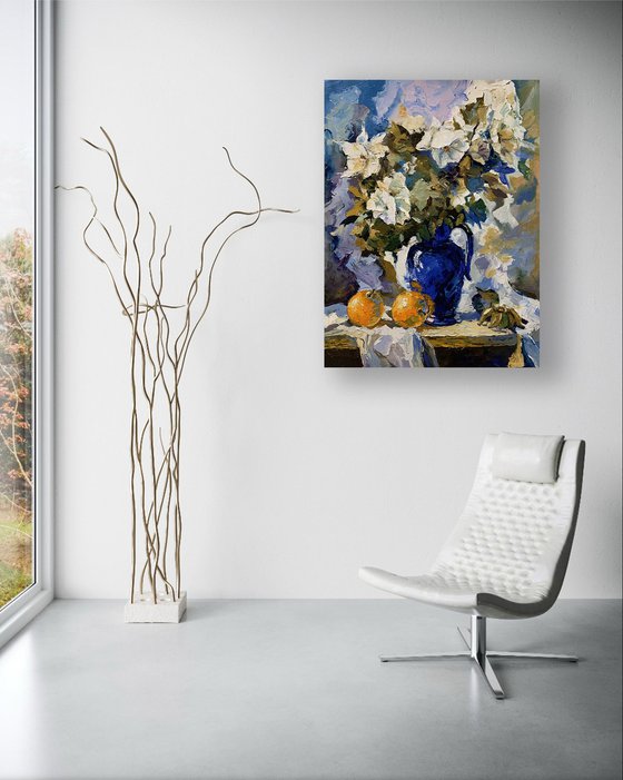 Cobalt Vase Blooms.