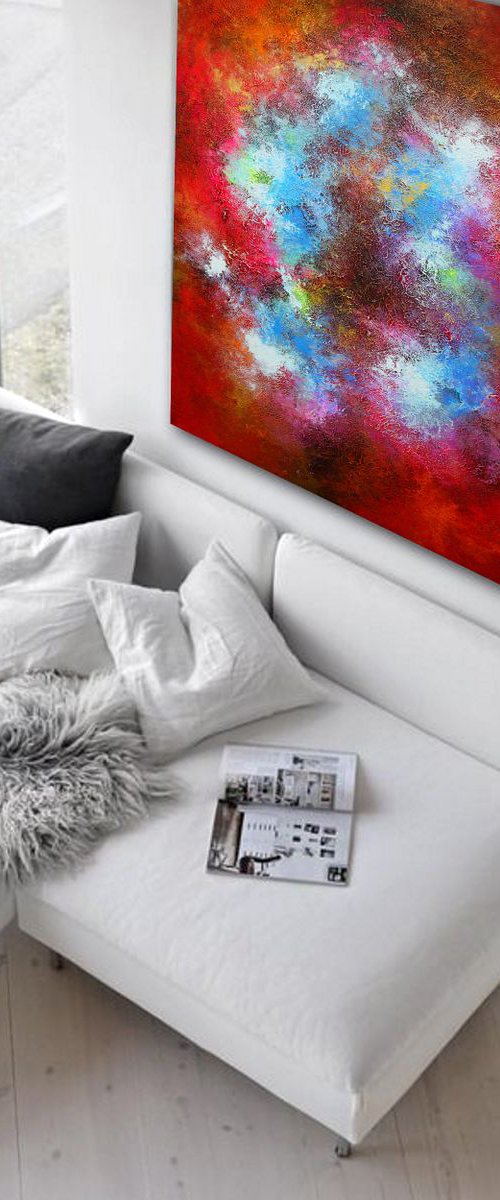 150x100cm. ABSTRACT PAINTING straight out of my studio  / Refuge by Alex Senchenko