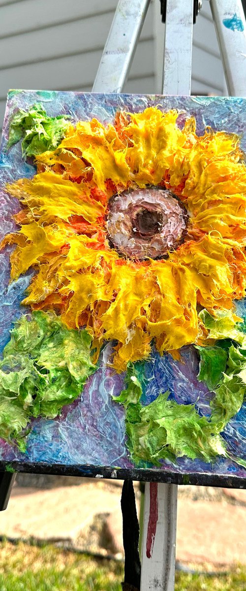 Sunflower Delight  Commission by Lena Owens at OLena Art