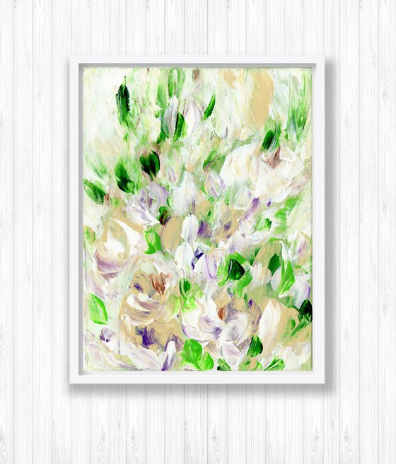 Tranquility Blooms 33 - Floral Painting by Kathy Morton Stanion