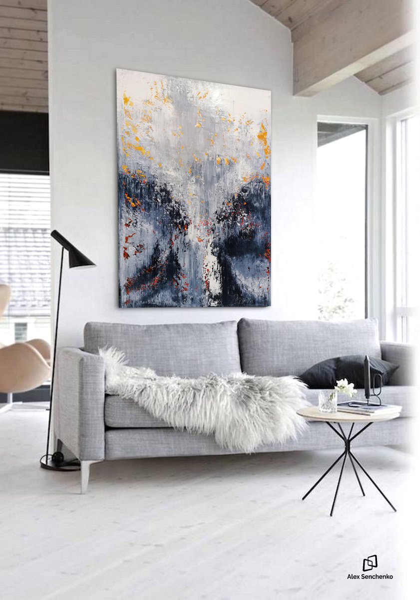 150x100cm. / extra large painting / Abstract 2158 by Alex Senchenko