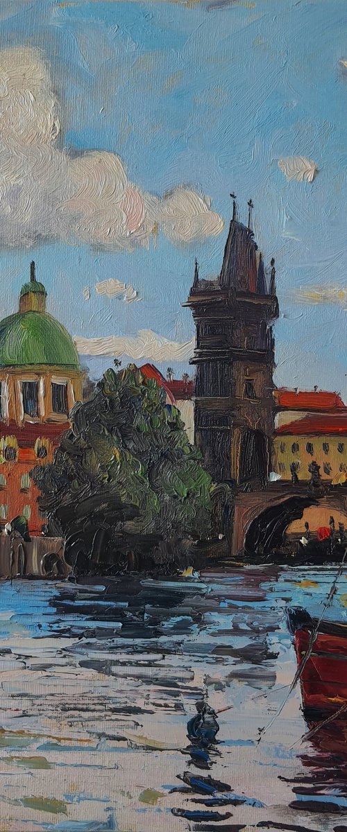 Prague, Charles Bridge by Roberto Ponte