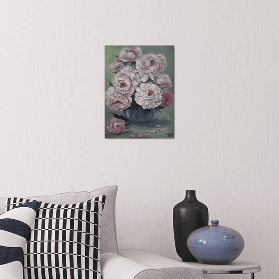 Still life with peonies