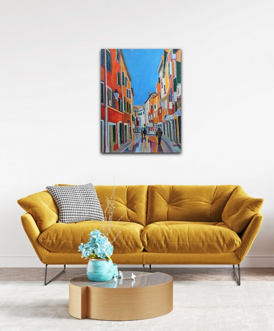 Mediterranean street / 90 x 70 x 0,1 cm