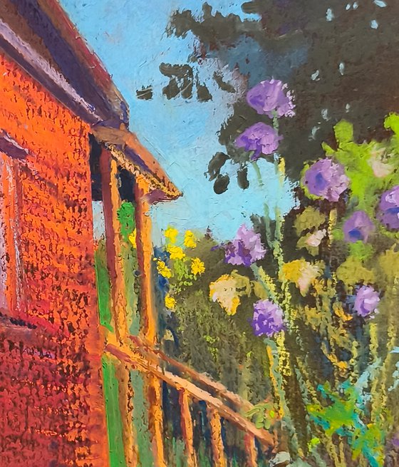 Sunlit Cottage Garden