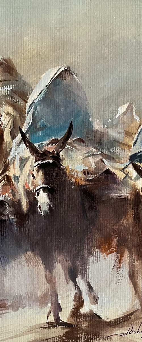 "Nomadic Path through the Dunes" by Alisher Matchanov