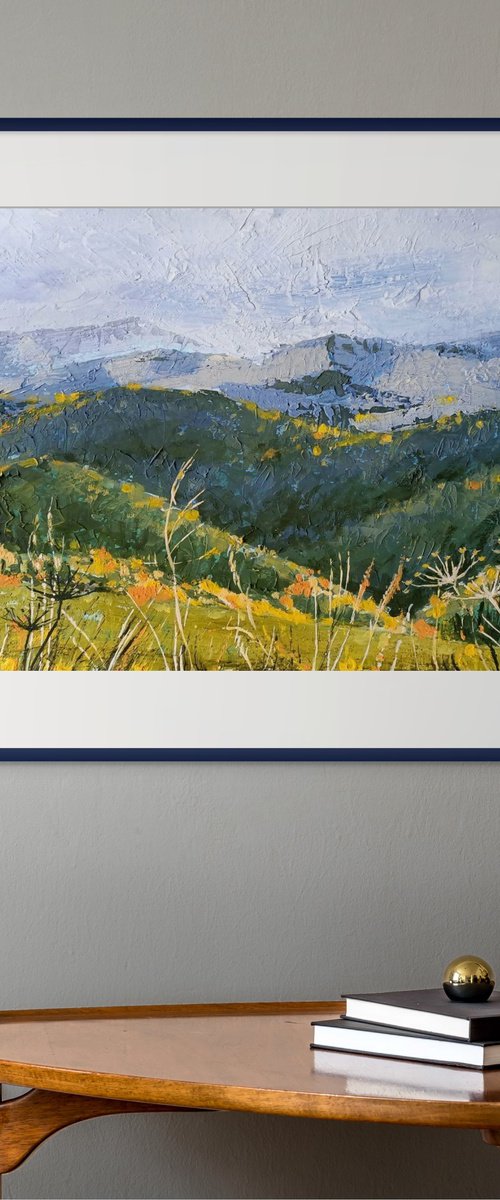 Clouds Over Gold of Grass by Evgen Semenyuk